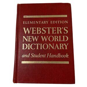 Websters New World Dictionary and Student‎ Handbook Hardcover Vintage 60s